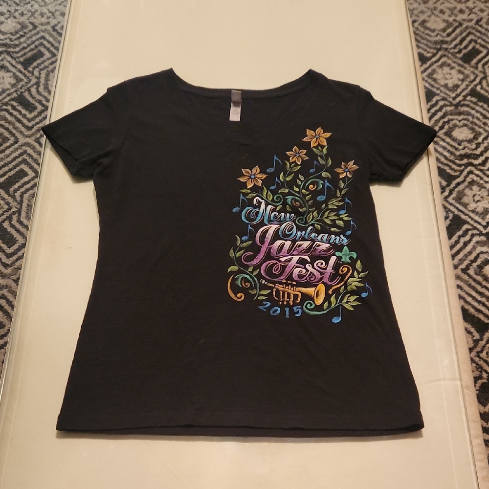 New Orleans Jazz Fest Women's Black T Shirt